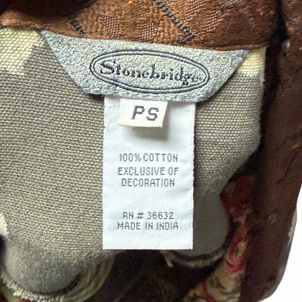 Vtg Boho Stonebridge Patchwork Jacket 90s Y2k Ani… - image 4